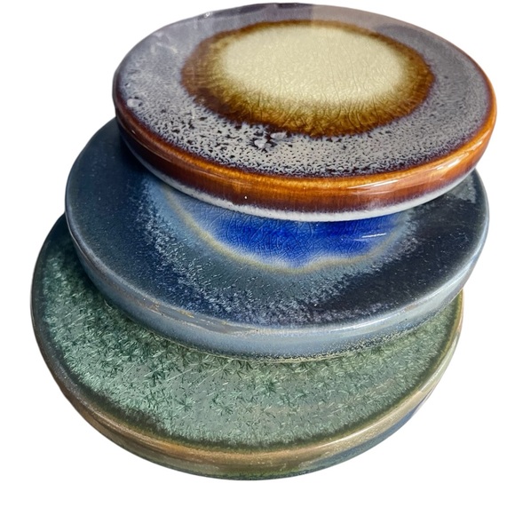 Colorful Stoneware Trivet Set of 3 - Picture 2 of 11